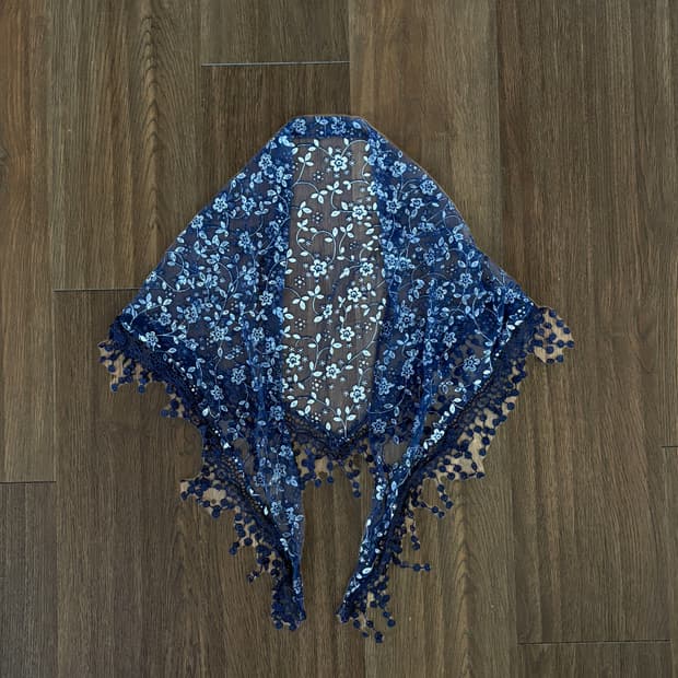 Navy Tessel Scarf