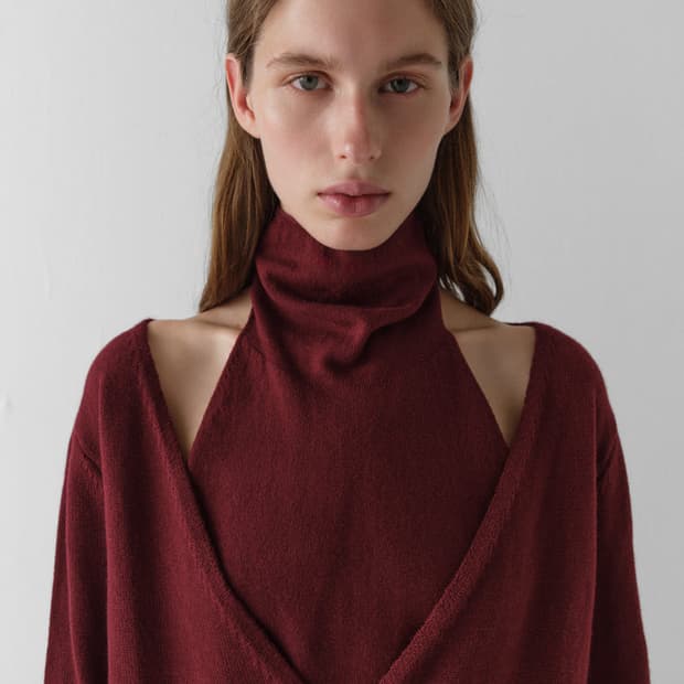 [XS]기마구아스 Zante 홀터넥 레이어드 니트/버건디