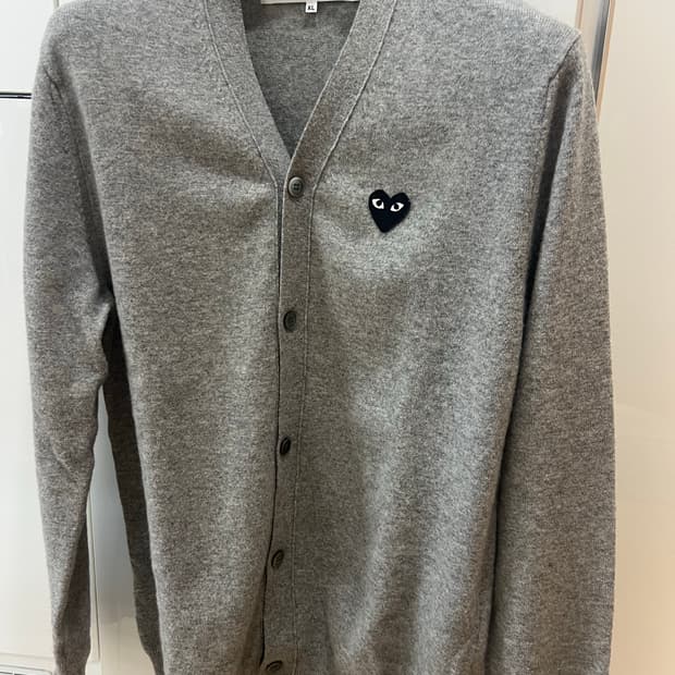 꼼데가르송 그레이가디건 xl