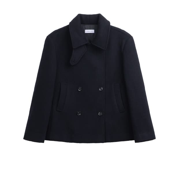 Cosmoss 하이넥 더블 피코트