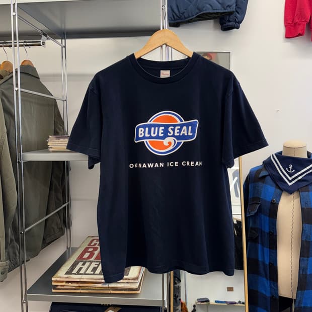 오키나와 아이스크림 가게 BLUE SEAL 빈티지 티셔츠 (L)