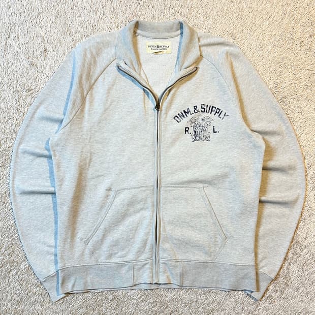 희귀) 데님앤서플라이 랄프로렌 밀리터리 코튼 집업 자켓 그레이
