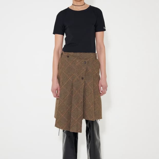 아워레가시 플리츠 랩 스커트