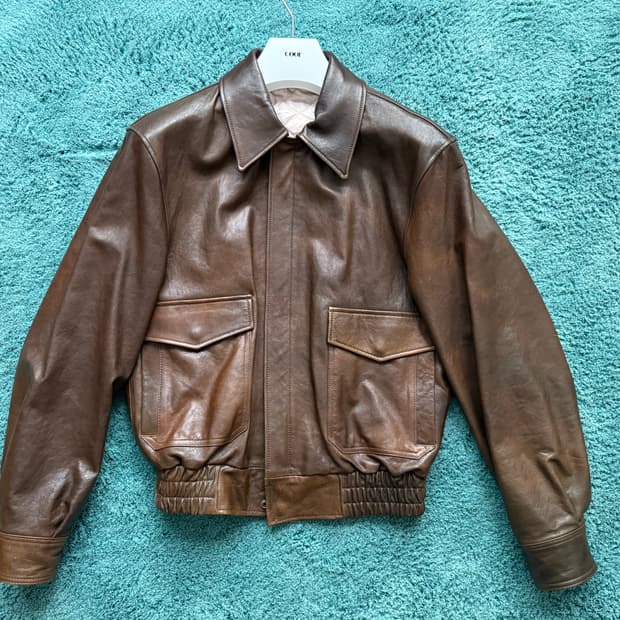쿠어 A2 레더자켓 브라운 S