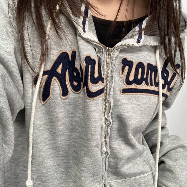 아베크롬비 그레이 후드집업