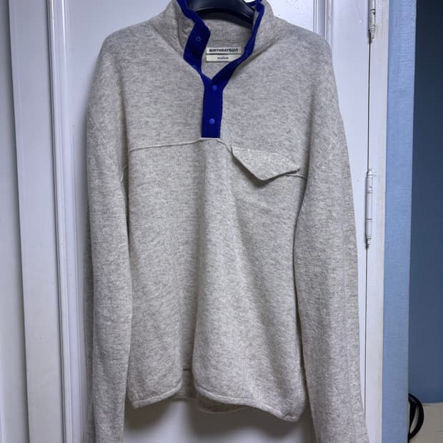 벌스데이수트 스냅 풀오버 니트 M