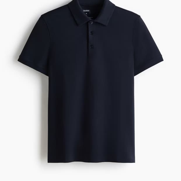 새상품 H&M 쿨링 폴로셔츠 레귤러핏 네이비 블루 M(95-100)