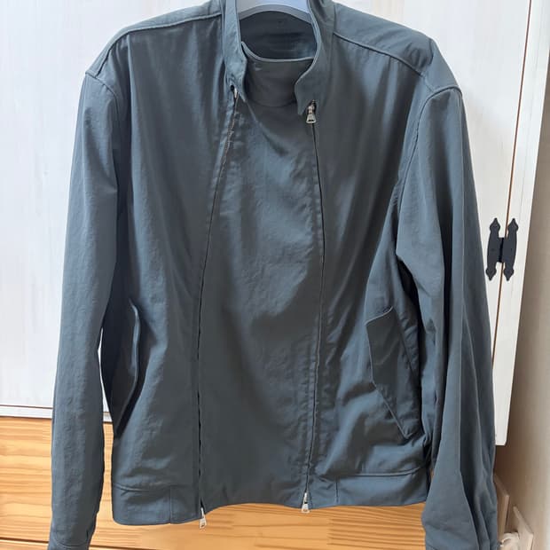 (L)nouvmaree EE 더블 집업 해링턴 자켓 slate grey