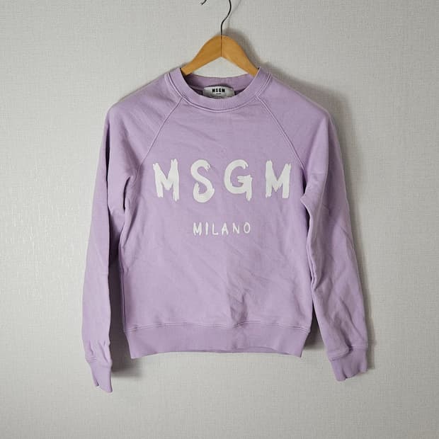 엠에스지엠 MSGM 밀라노 맨투맨 테리 브러쉬드 로고 XS 정품