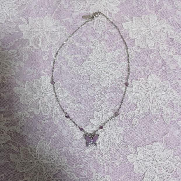 🦋🦋연보라 여리여리 안나수이 목걸이💜💜