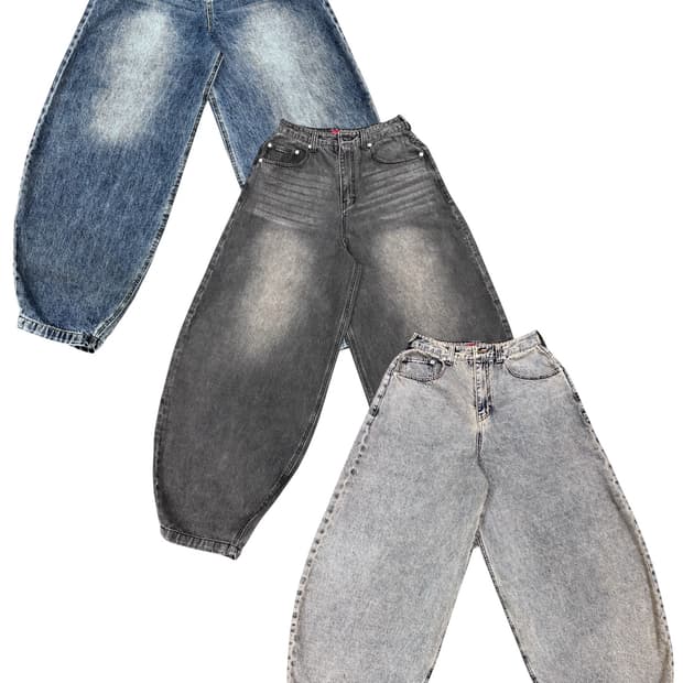 KICHUL 와이드 데님 3종 일괄 염가처분