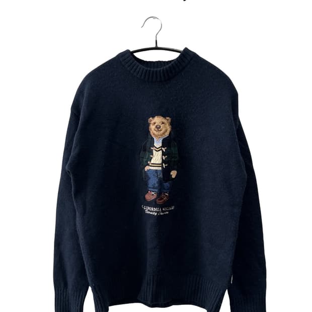 (S) 후아유 베어 니트 네이비