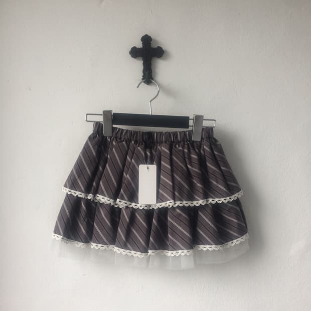 Pattern point mini skirt