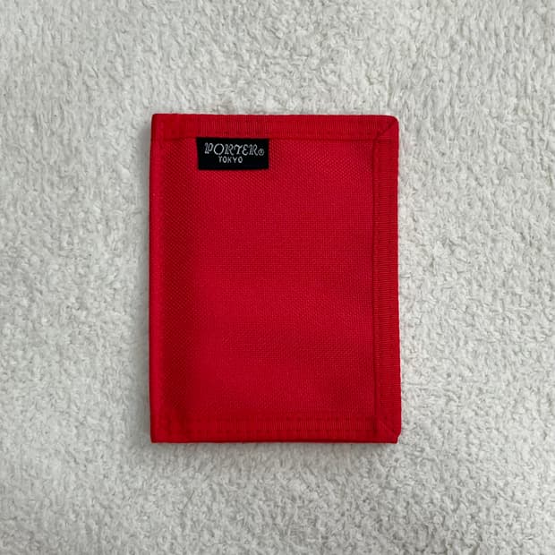포터 아웃사이드라벨 지갑 레드
