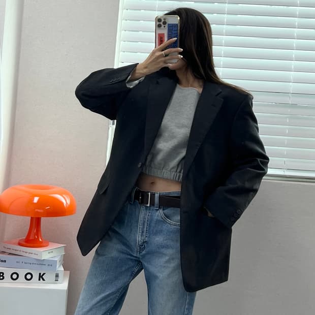 (L)빈티지 울 블레이져-M1452