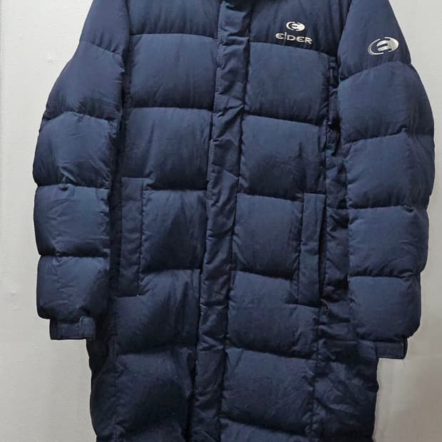 아이더 롱 구스 패딩 네이비 M