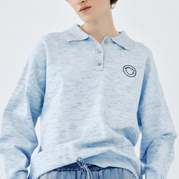 쥬시쥬디 셔츠 카라 풀오버 니트 / 여성 니트/ 여자 니트