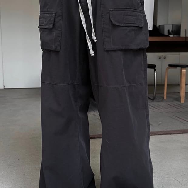 폴리테루 프론트 카고 팬츠 1.2 차콜 4