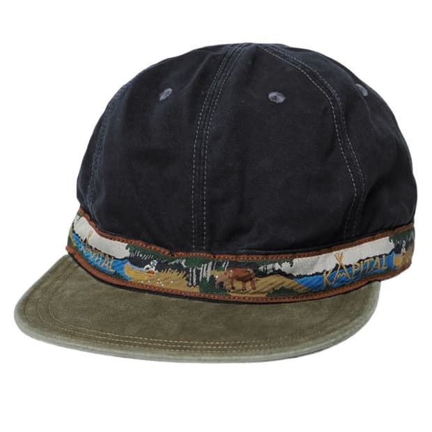 캐피탈 무라치노 브림필드 캡 나바호 보트 블랙 브라운