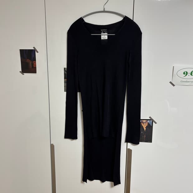 Ann Demeulemeester 실크 언발란스 롱슬리브 니트