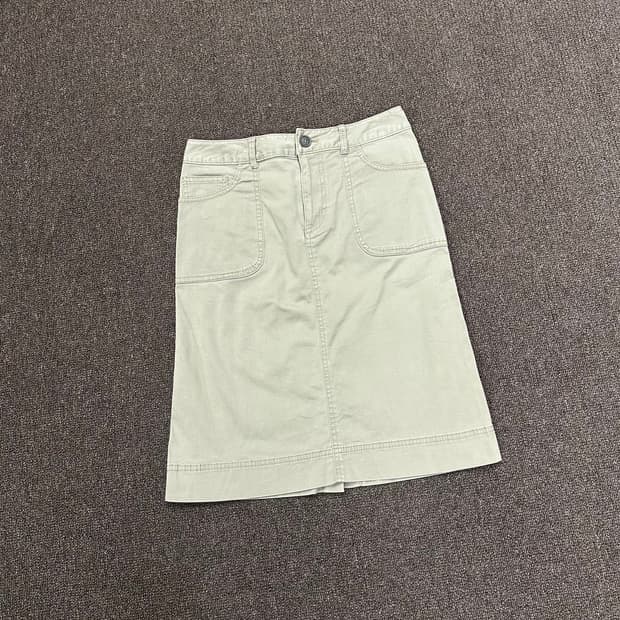 OS)Japanese vintage 베이지 카고 미디 스커트 (이염)