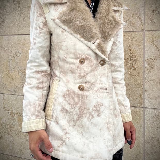 00’s V-Kei Archive Beige Fur Trimming Ja