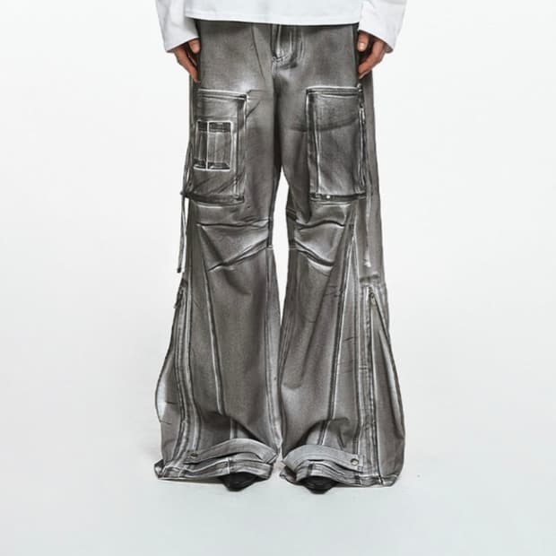 나체 슬레이 워싱 팬츠 /여성 바지/남성 바지