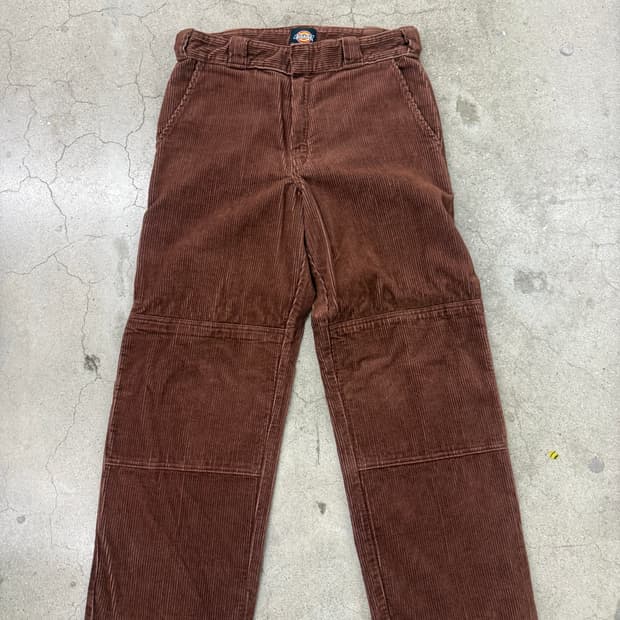 슈프림 x 디키즈 더블 니 코듀로이 워크 팬츠 브라운 - 22FW