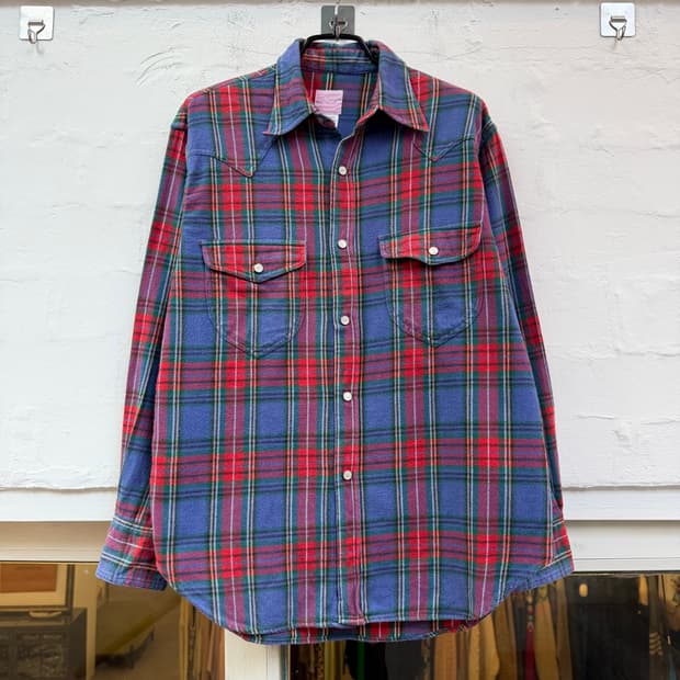 Ray Beams 레이 빔즈 투 포켓 칼라 체크 셔츠 L