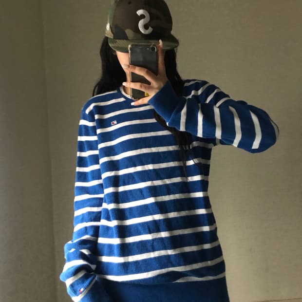 타미힐피거 스트라이프 니트