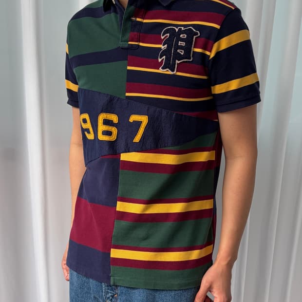 [L]폴로 랄프로렌 스트라이프 플래그 반팔 티셔츠