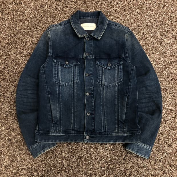 캘빈클라인 워싱 데님 자켓 청자켓