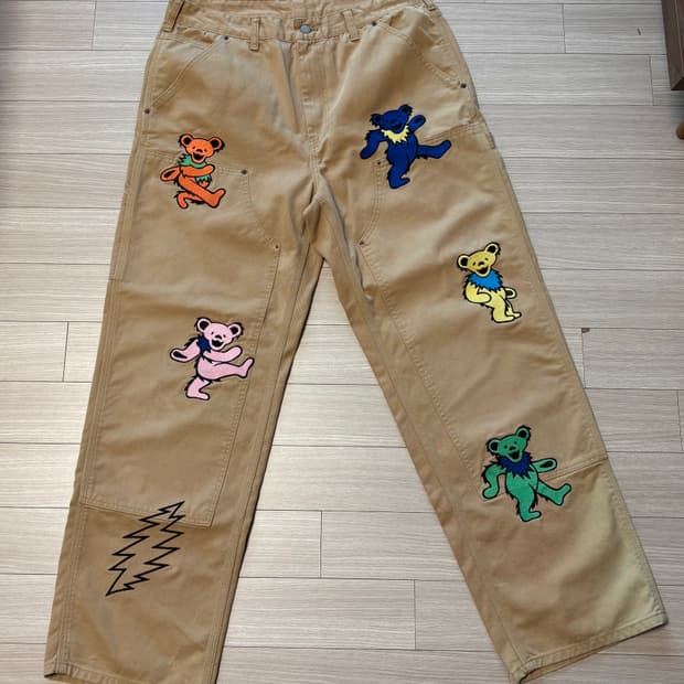 디스이즈네버댓 X 그레이트풀 데드 라이트닝 카펜터 팬츠 탄