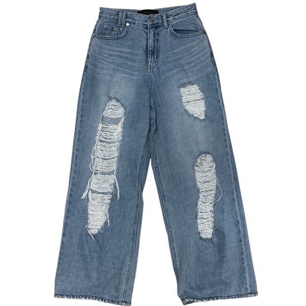 트리밍버드 스크래치 데이지 데님팬츠