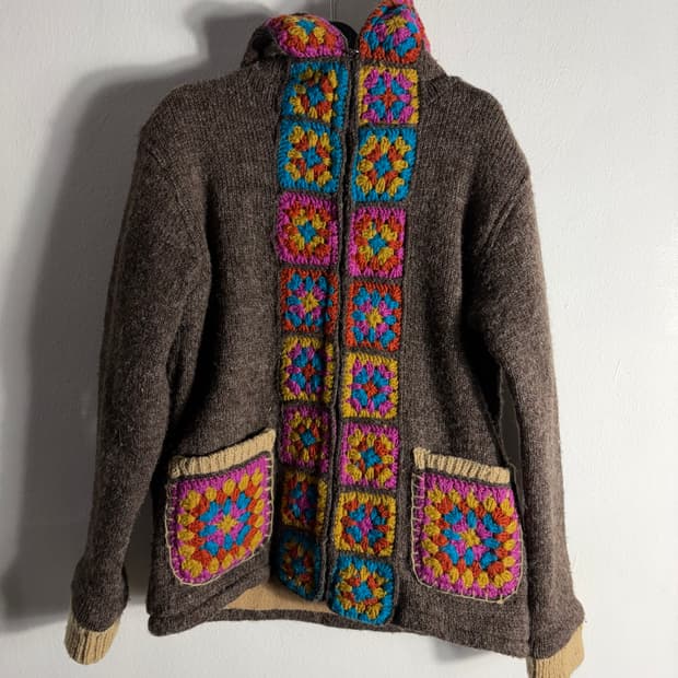 티티카카 모티브 울니트 후드집업(Free)