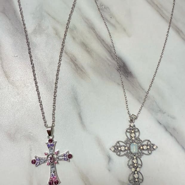 A cross necklace