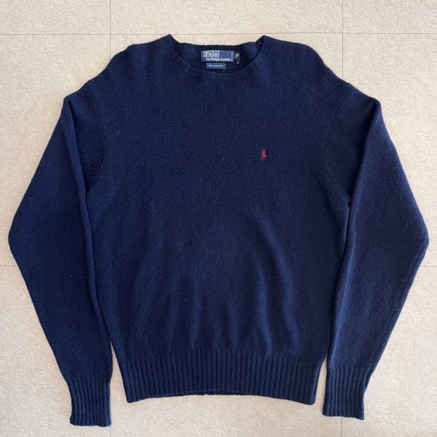 90s 폴로 램스울 니트