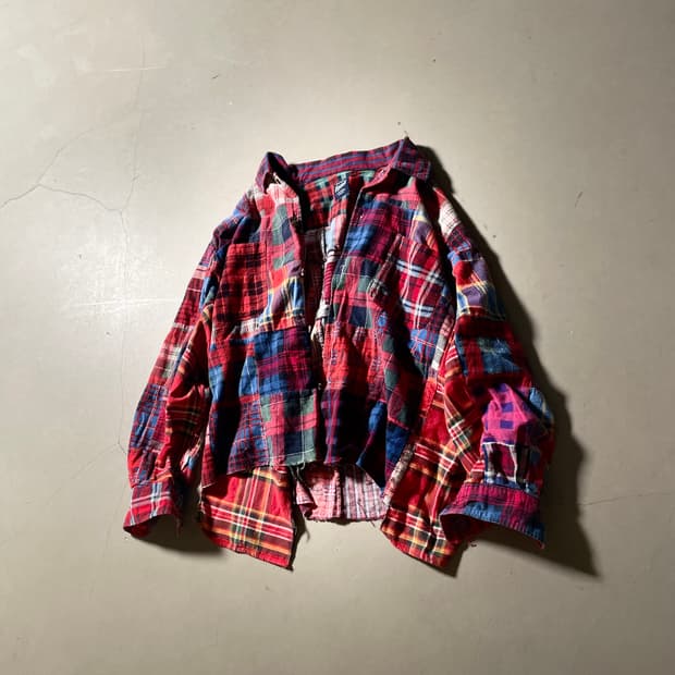 H•d Vintage R•M  Patchwork Flannel Shirt