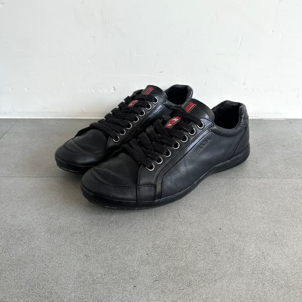 프라다 스포츠 2000s 아메리카컵 블랙 레더