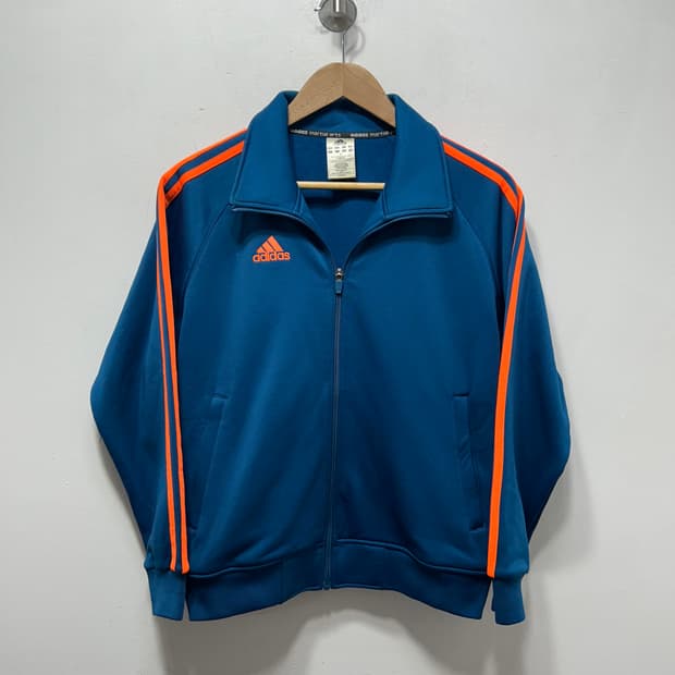 아디다스 트랙 블루 여성 S 자켓 집업 저지 