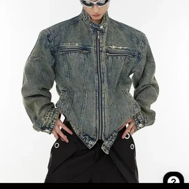 비엑세스 연청 데님자켓