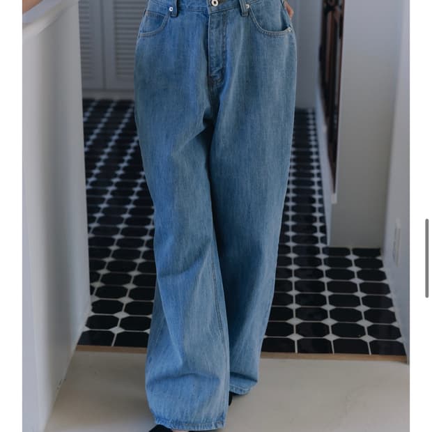 새상품) 파르벵 farven 워시드 와플 데님 팬츠 M