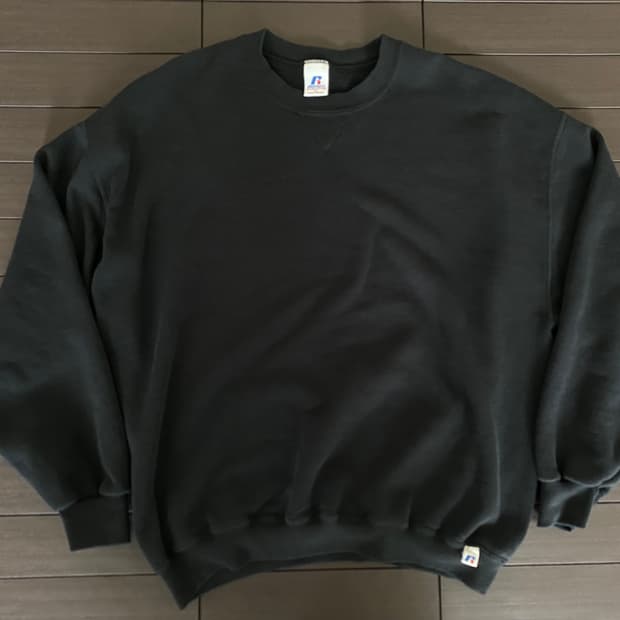 (XL) 00s 빈티지 러셀 스웻셔츠 블랙