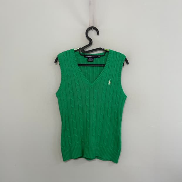 폴로 랄프로렌 케이블 니트 조끼 XS