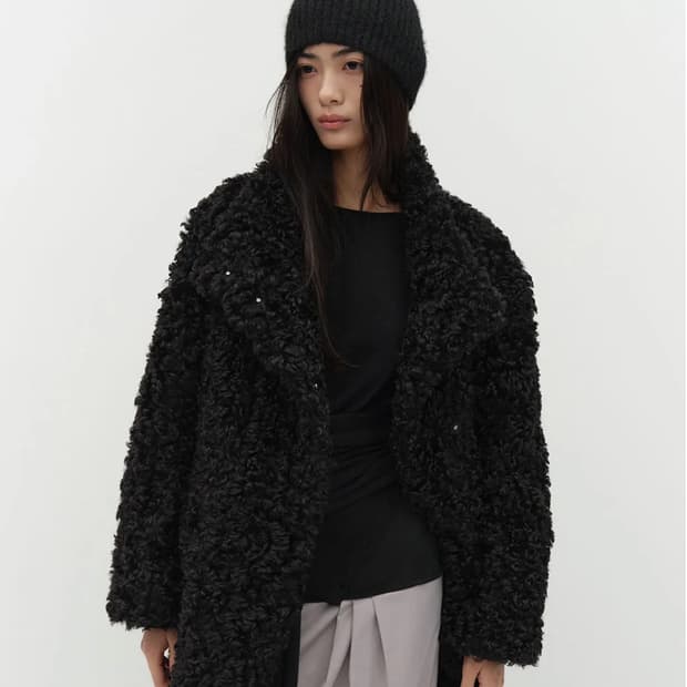 [LOWTIDE] CURLY FUR COAT