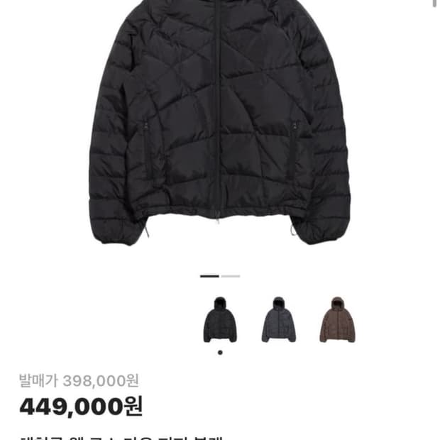 해칭룸 웹구스 다운(2) 23FW 블랙