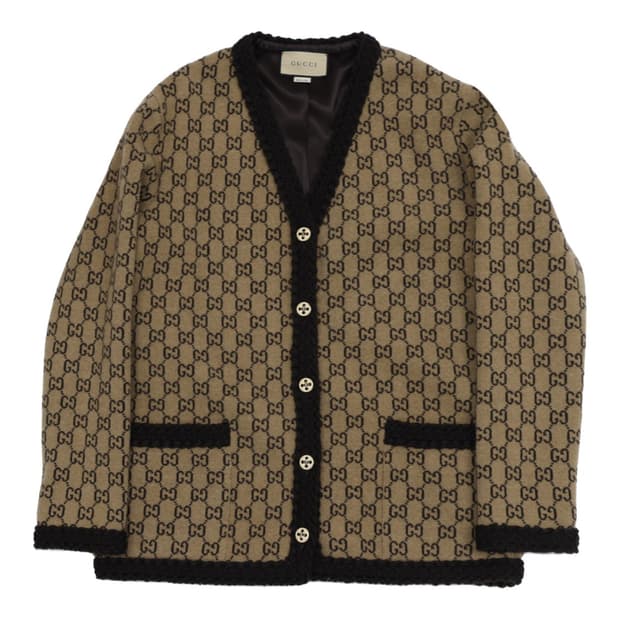 구찌 644570 GG 가디건 울 브라운