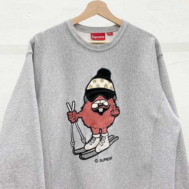 슈프림 2002 그레이 카마초 크루넥 스웻셔츠