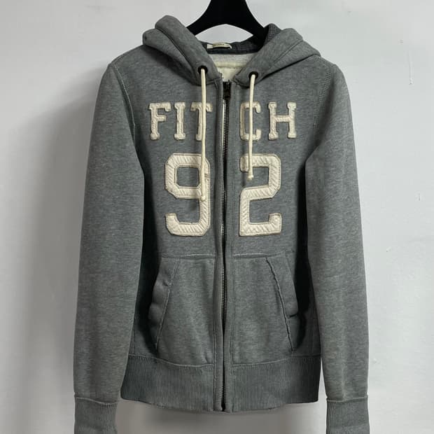 아베크롬비 그레이 빈티지 후드집업 (on.343 )  