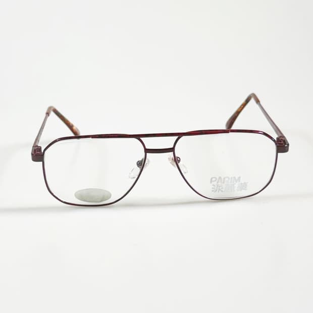 90s PARIM 브라운 마블 보잉 스퀘어 메탈 빈티지 안경